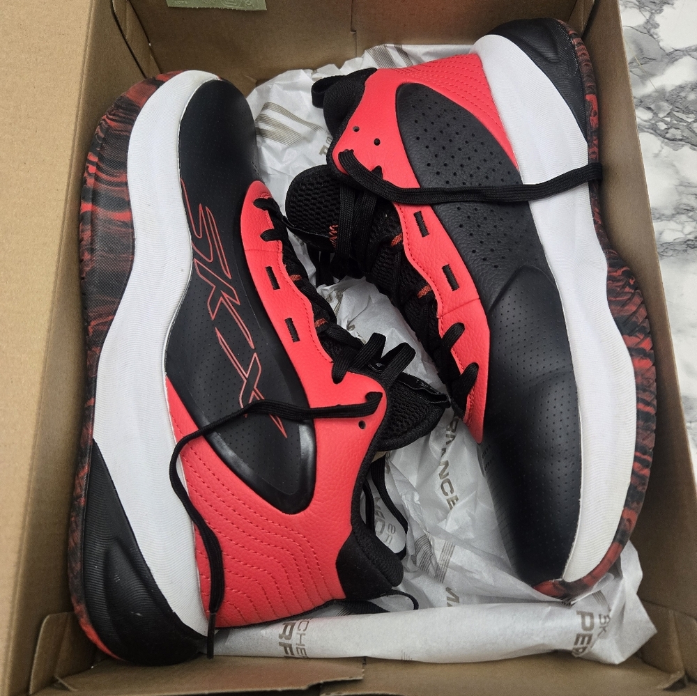 Skechers Black and Red SKX League Sneakers